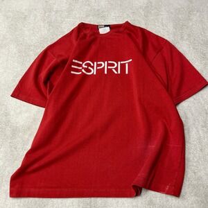 Vintage 90s ESPRIT T-Shirt Spellout Logo‎ Short Sleeve Crew Neck Y2K Mens Large